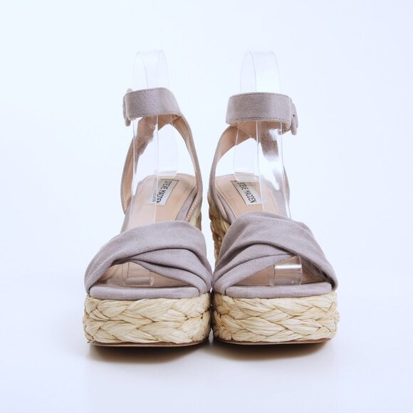 Steve Madden Poloma Textile Wedge Sandals Gray Women Size 7.5 - Picture 3 of 12